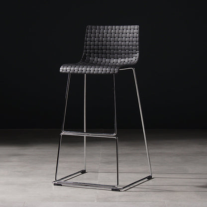 Modern Bar-stool Plastic Counter Bar Stool with Metal Legs for Kitchen Black 1 Piece Clearhalo 'Bar Furniture' 'Bar Stools' 'bar_stools' 'Furniture' 'furniture_bar_stools' 'Kitchen & Dining Furniture' 4953641