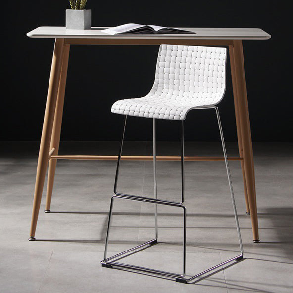Modern Bar-stool Plastic Counter Bar Stool with Metal Legs for Kitchen Clearhalo 'Bar Furniture' 'Bar Stools' 'bar_stools' 'Furniture' 'furniture_bar_stools' 'Kitchen & Dining Furniture' 4953643