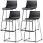 Modern Bar-stool Plastic Counter Bar Stool with Metal Legs for Kitchen Black Set of 4 Clearhalo 'Bar Furniture' 'Bar Stools' 'bar_stools' 'Furniture' 'furniture_bar_stools' 'Kitchen & Dining Furniture' 4953644