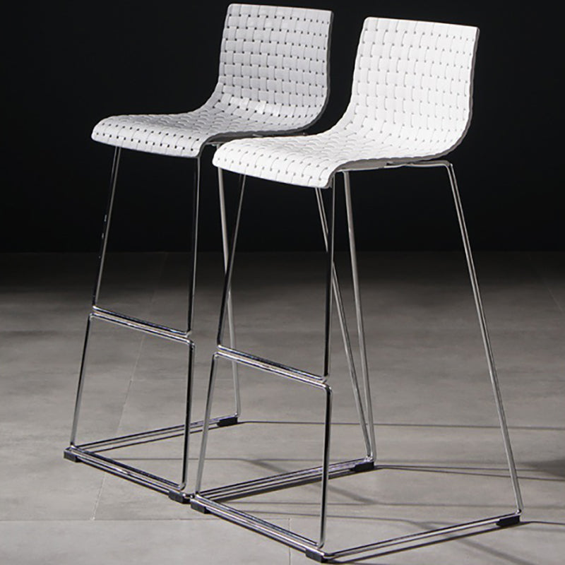 Modern Bar-stool Plastic Counter Bar Stool with Metal Legs for Kitchen Clearhalo 'Bar Furniture' 'Bar Stools' 'bar_stools' 'Furniture' 'furniture_bar_stools' 'Kitchen & Dining Furniture' 4953645