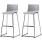 Modern Bar-stool Plastic Counter Bar Stool with Metal Legs for Kitchen Grey Set of 2 Clearhalo 'Bar Furniture' 'Bar Stools' 'bar_stools' 'Furniture' 'furniture_bar_stools' 'Kitchen & Dining Furniture' 4953648