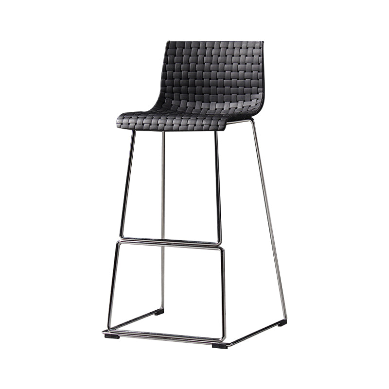 Modern Bar-stool Plastic Counter Bar Stool with Metal Legs for Kitchen Clearhalo 'Bar Furniture' 'Bar Stools' 'bar_stools' 'Furniture' 'furniture_bar_stools' 'Kitchen & Dining Furniture' 4953649