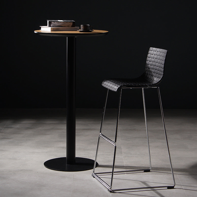 Modern Bar-stool Plastic Counter Bar Stool with Metal Legs for Kitchen Clearhalo 'Bar Furniture' 'Bar Stools' 'bar_stools' 'Furniture' 'furniture_bar_stools' 'Kitchen & Dining Furniture' 4953661