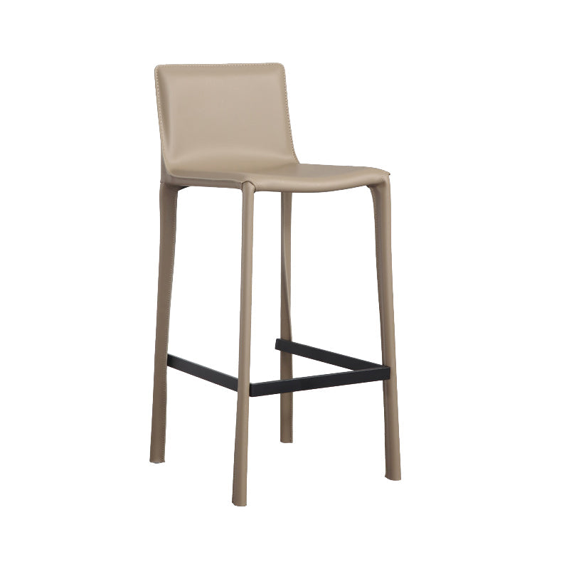 Modern Bar-stool Leather Counter Bar Stool with Metal Legs for Kitchen 1 Piece Clearhalo 'Bar Furniture' 'Bar Stools' 'bar_stools' 'furn' 'furn_bar_stools' 'Furniture' 'furniture_bar_stools' 'Kitchen & Dining Furniture' 4953664