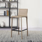 Modern Bar-stool Leather Counter Bar Stool with Metal Legs for Kitchen Clearhalo 'Bar Furniture' 'Bar Stools' 'bar_stools' 'furn' 'furn_bar_stools' 'Furniture' 'furniture_bar_stools' 'Kitchen & Dining Furniture' 4953666