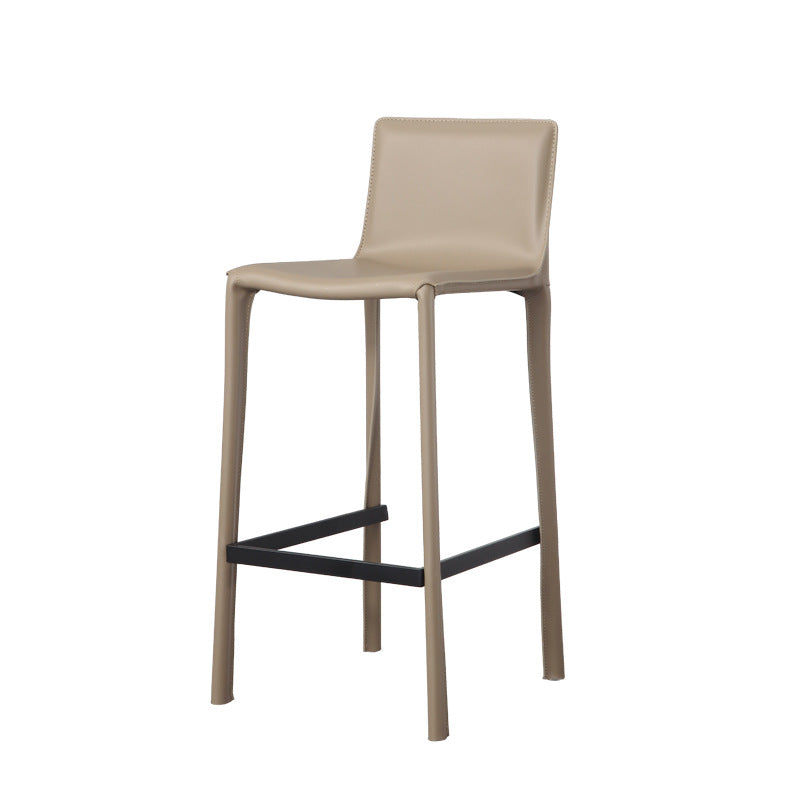 Modern Bar-stool Leather Counter Bar Stool with Metal Legs for Kitchen Clearhalo 'Bar Furniture' 'Bar Stools' 'bar_stools' 'furn' 'furn_bar_stools' 'Furniture' 'furniture_bar_stools' 'Kitchen & Dining Furniture' 4953670