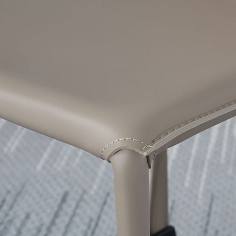 Modern Bar-stool Leather Counter Bar Stool with Metal Legs for Kitchen Clearhalo 'Bar Furniture' 'Bar Stools' 'bar_stools' 'furn' 'furn_bar_stools' 'Furniture' 'furniture_bar_stools' 'Kitchen & Dining Furniture' 4953671