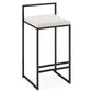 Modern Armless Backrest Counter Stool Iron Cafe Bar Stool with Cushion and Pedal White 1 Piece Clearhalo 'Bar Furniture' 'Bar Stools' 'bar_stools' 'furn' 'furn_bar_stools' 'Furniture' 'furniture_bar_stools' 'Kitchen & Dining Furniture' 4953758