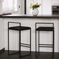 Modern Armless Backrest Counter Stool Iron Cafe Bar Stool with Cushion and Pedal Clearhalo 'Bar Furniture' 'Bar Stools' 'bar_stools' 'furn' 'furn_bar_stools' 'Furniture' 'furniture_bar_stools' 'Kitchen & Dining Furniture' 4953759