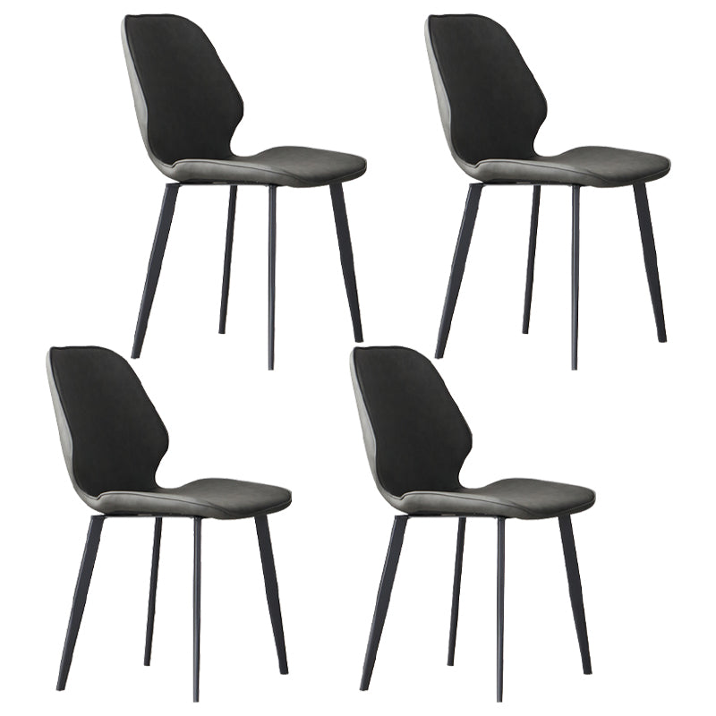 1/4/5/7 Pieces Contemporary Dining Room Set Rectangle Table Dining Set 4 Grey Chairs Clearhalo 'Dining Room Sets' 'Dining Tables & Seating' 'dining_room_set' 'furn' 'furn_dining_room_set' 'Furniture' 'furniture_dining_room_set' 'Kitchen & Dining Furniture' 4953798