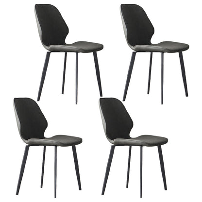 1/4/5/7 Pieces Contemporary Dining Room Set Rectangle Table Dining Set 4 Grey Chairs Clearhalo 'Dining Room Sets' 'Dining Tables & Seating' 'dining_room_set' 'furn' 'furn_dining_room_set' 'Furniture' 'furniture_dining_room_set' 'Kitchen & Dining Furniture' 4953798