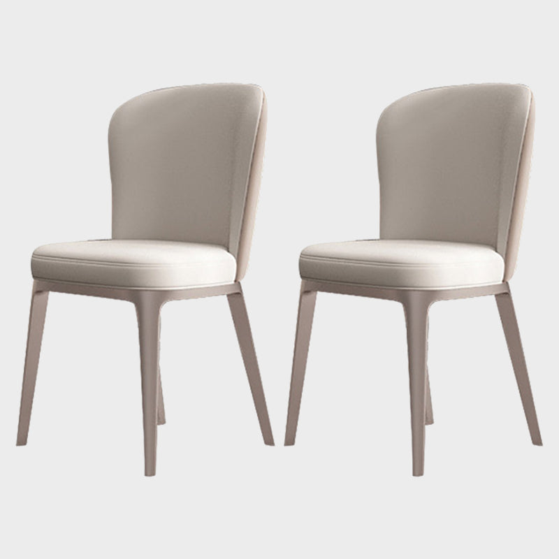 Nordic 1/2/5/7 Pieces Rectangle Dining Set Sintered Stone Dining Table with Leather Chairs 2 White Chairs Clearhalo 'Dining Room Sets' 'Dining Tables & Seating' 'dining_room_set' 'furn' 'furn_dining_room_set' 'Furniture' 'furniture_dining_room_set' 'Kitchen & Dining Furniture' 4953815