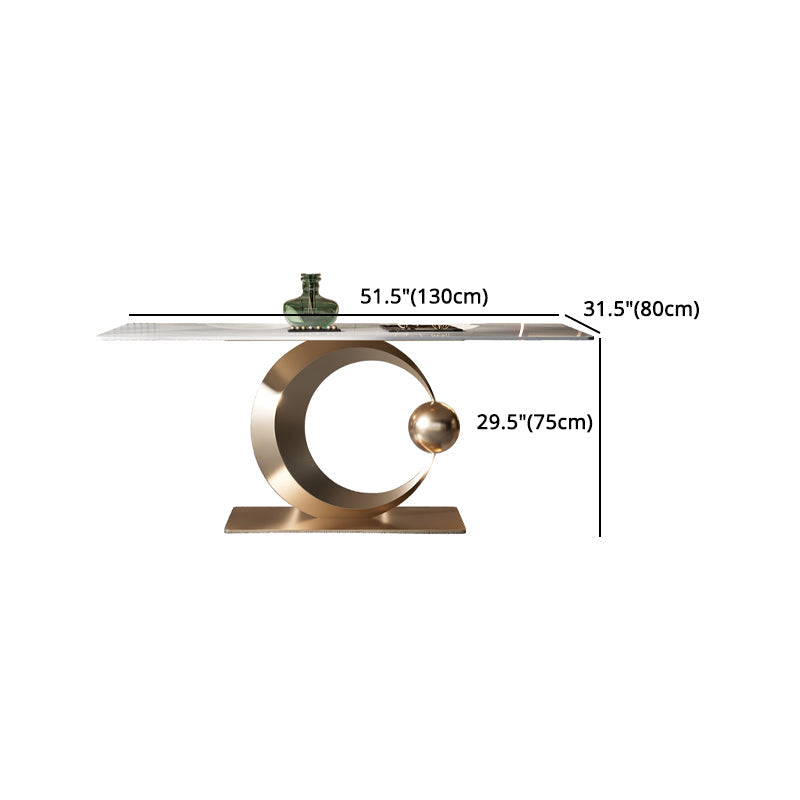 1/4/5/6/7 Pieces Dining Chairs Set Rectangular Table Set Sintered Stone Dining Room Set Clearhalo 'Dining Room Sets' 'Dining Tables & Seating' 'dining_room_set' 'furn' 'furn_dining_room_set' 'Furniture' 'furniture_dining_room_set' 'Kitchen & Dining Furniture' 4953842