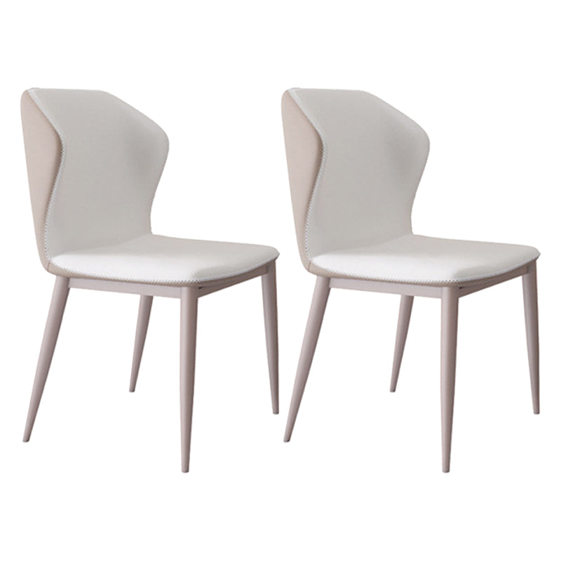 1/2/5/7 Pieces Dining Chairs Set White Rectangular Dining Room Table Set for Home Use 2 White Chairs Clearhalo 'Dining Room Sets' 'Dining Tables & Seating' 'dining_room_set' 'furn' 'furn_dining_room_set' 'Furniture' 'furniture_dining_room_set' 'Kitchen & Dining Furniture' 4953881