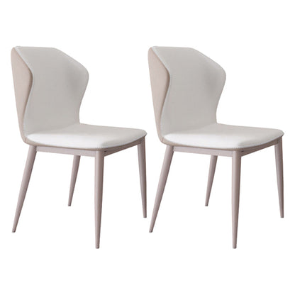 1/2/5/7 Pieces Dining Chairs Set White Rectangular Dining Room Table Set for Home Use 2 White Chairs Clearhalo 'Dining Room Sets' 'Dining Tables & Seating' 'dining_room_set' 'furn' 'furn_dining_room_set' 'Furniture' 'furniture_dining_room_set' 'Kitchen & Dining Furniture' 4953881
