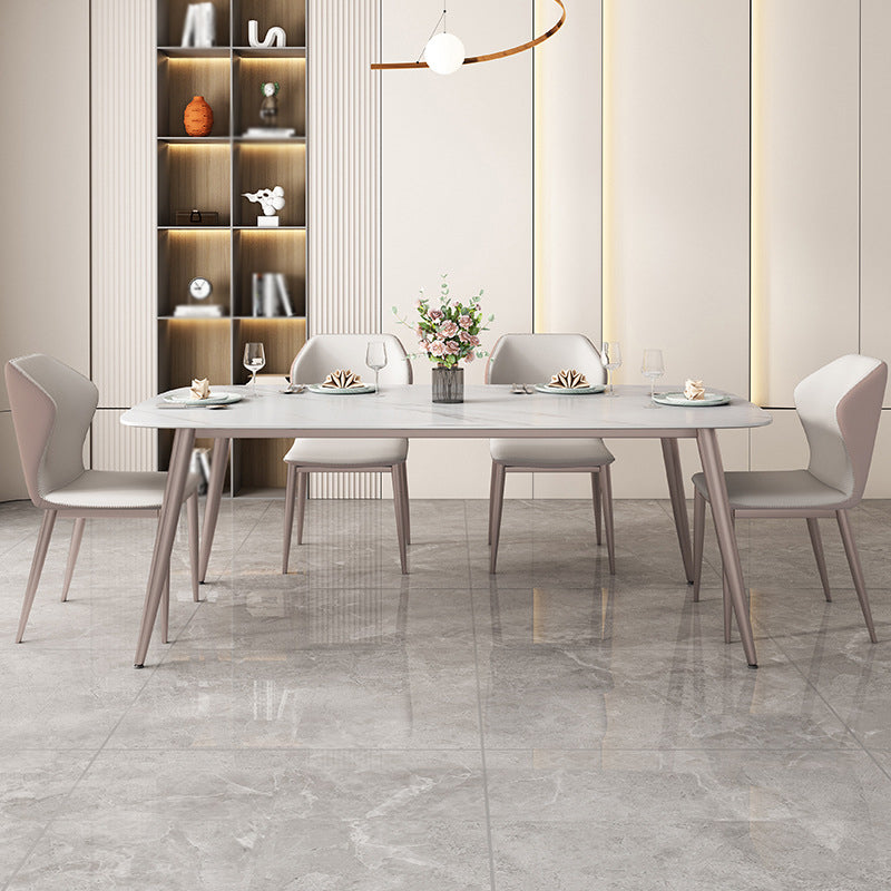 1/2/5/7 Pieces Dining Chairs Set White Rectangular Dining Room Table Set for Home Use Clearhalo 'Dining Room Sets' 'Dining Tables & Seating' 'dining_room_set' 'furn' 'furn_dining_room_set' 'Furniture' 'furniture_dining_room_set' 'Kitchen & Dining Furniture' 4953882