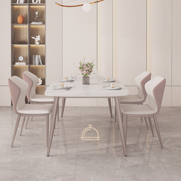 1/2/5/7 Pieces Dining Chairs Set White Rectangular Dining Room Table Set for Home Use Clearhalo 'Dining Room Sets' 'Dining Tables & Seating' 'dining_room_set' 'furn' 'furn_dining_room_set' 'Furniture' 'furniture_dining_room_set' 'Kitchen & Dining Furniture' 4953884