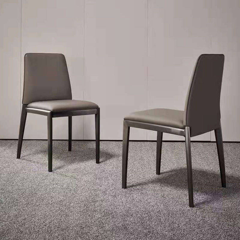 Designer Style 1/2/5/7 Pieces Dining Set Sintered Stone Top Table with Leather Chairs Clearhalo 'Dining Room Sets' 'Dining Tables & Seating' 'dining_room_set' 'furn' 'furn_dining_room_set' 'Furniture' 'furniture_dining_room_set' 'Kitchen & Dining Furniture' 4953900