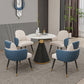 Glam 1/2/3/4/5 Pieces Dinette Set with White Sintered Stone Top Round Dining Table Set Clearhalo 'Dining Room Sets' 'Dining Tables & Seating' 'dining_room_set' 'furn' 'furn_dining_room_set' 'Furniture' 'furniture_dining_room_set' 'Kitchen & Dining Furniture' 4953914