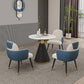 Glam 1/2/3/4/5 Pieces Dinette Set with White Sintered Stone Top Round Dining Table Set 4 Pieces: Table, 3 Chairs Clearhalo 'Dining Room Sets' 'Dining Tables & Seating' 'dining_room_set' 'furn' 'furn_dining_room_set' 'Furniture' 'furniture_dining_room_set' 'Kitchen & Dining Furniture' 4953917