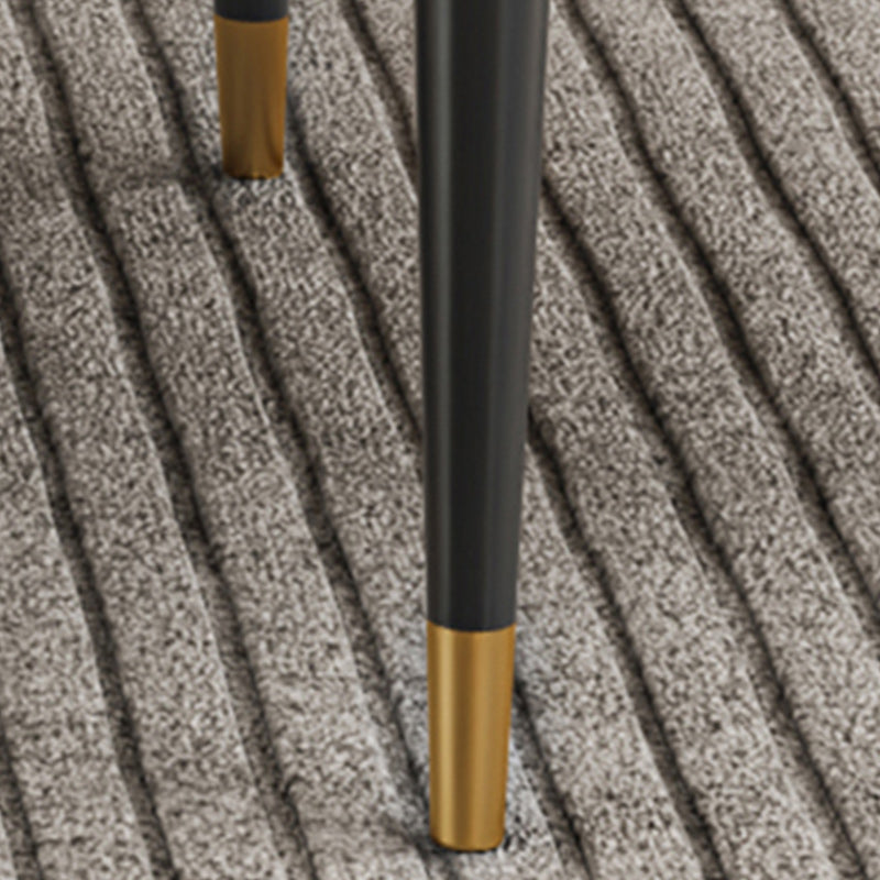 Glam 1/2/3/4/5 Pieces Dinette Set with White Sintered Stone Top Round Dining Table Set Clearhalo 'Dining Room Sets' 'Dining Tables & Seating' 'dining_room_set' 'furn' 'furn_dining_room_set' 'Furniture' 'furniture_dining_room_set' 'Kitchen & Dining Furniture' 4953924