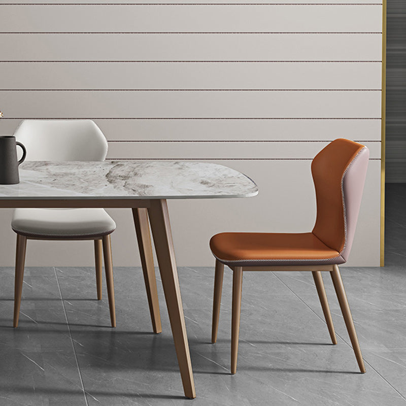 Glam 1/2/5/7 Pieces Dinette Set with Sintered Stone Top Rectangle Dining Table Set Clearhalo 'Dining Room Sets' 'Dining Tables & Seating' 'dining_room_set' 'furn' 'furn_dining_room_set' 'Furniture' 'furniture_dining_room_set' 'Kitchen & Dining Furniture' 4953939