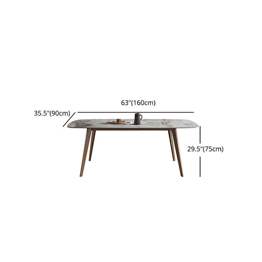 Glam 1/2/5/7 Pieces Dinette Set with Sintered Stone Top Rectangle Dining Table Set Clearhalo 'Dining Room Sets' 'Dining Tables & Seating' 'dining_room_set' 'furn' 'furn_dining_room_set' 'Furniture' 'furniture_dining_room_set' 'Kitchen & Dining Furniture' 4953946