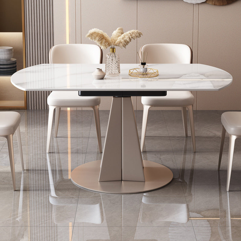 Contemporary 1/2/5/7 Pieces Dining Set Sintered Stone Dining Room Set for Small Space 5 Pieces: Table, 4 Chairs Clearhalo 'Dining Room Sets' 'Dining Tables & Seating' 'dining_room_set' 'furn' 'furn_dining_room_set' 'Furniture' 'furniture_dining_room_set' 'Kitchen & Dining Furniture' 4953952