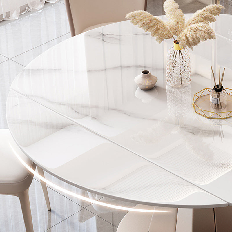 Contemporary 1/2/5/7 Pieces Dining Set Sintered Stone Dining Room Set for Small Space Clearhalo 'Dining Room Sets' 'Dining Tables & Seating' 'dining_room_set' 'furn' 'furn_dining_room_set' 'Furniture' 'furniture_dining_room_set' 'Kitchen & Dining Furniture' 4953955