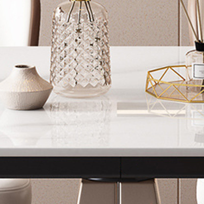 Contemporary 1/2/5/7 Pieces Dining Set Sintered Stone Dining Room Set for Small Space Clearhalo 'Dining Room Sets' 'Dining Tables & Seating' 'dining_room_set' 'furn' 'furn_dining_room_set' 'Furniture' 'furniture_dining_room_set' 'Kitchen & Dining Furniture' 4953956