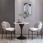 Modern 1/2/3/4/5 Pieces Dining Set Round Stone Dining Table for Dining Room 3 Pieces: Table, 2 Chairs Clearhalo 'Dining Room Sets' 'Dining Tables & Seating' 'dining_room_set' 'furn' 'furn_dining_room_set' 'Furniture' 'furniture_dining_room_set' 'Kitchen & Dining Furniture' 4953967