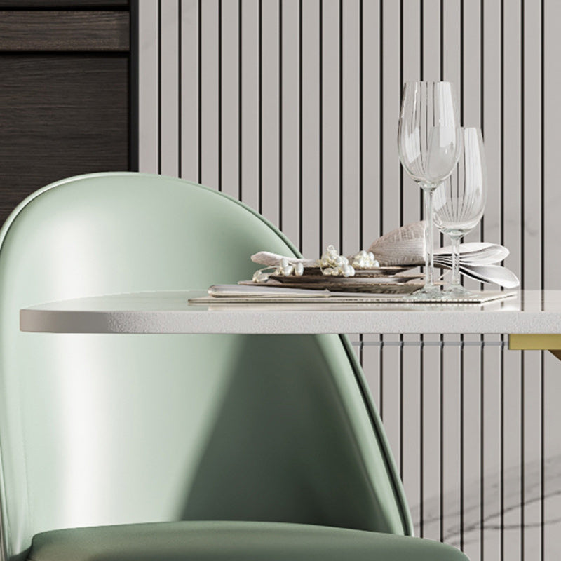 Nordic Glam 1/2/3/4/5/7 Pieces Dining Set Sintered Stone Dining Table Set for Kitchen Clearhalo 'Dining Room Sets' 'Dining Tables & Seating' 'dining_room_set' 'furn' 'furn_dining_room_set' 'Furniture' 'furniture_dining_room_set' 'Kitchen & Dining Furniture' 4954009