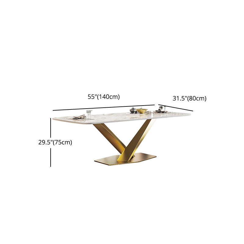 Nordic Glam 1/2/3/4/5/7 Pieces Dining Set Sintered Stone Dining Table Set for Kitchen Clearhalo 'Dining Room Sets' 'Dining Tables & Seating' 'dining_room_set' 'furn' 'furn_dining_room_set' 'Furniture' 'furniture_dining_room_set' 'Kitchen & Dining Furniture' 4954014