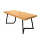 Industrial 1/2/5/6/7 Pieces Dining Set Solid Wood Dining Table for Home Use Wood 79"L x 35"W Clearhalo 'Dining Room Sets' 'Dining Tables & Seating' 'dining_room_set' 'furn' 'furn_dining_room_set' 'Furniture' 'furniture_dining_room_set' 'Kitchen & Dining Furniture' 4954059