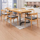Industrial 1/2/5/6/7 Pieces Dining Set Solid Wood Dining Table for Home Use Clearhalo 'Dining Room Sets' 'Dining Tables & Seating' 'dining_room_set' 'furn' 'furn_dining_room_set' 'Furniture' 'furniture_dining_room_set' 'Kitchen & Dining Furniture' 4954065