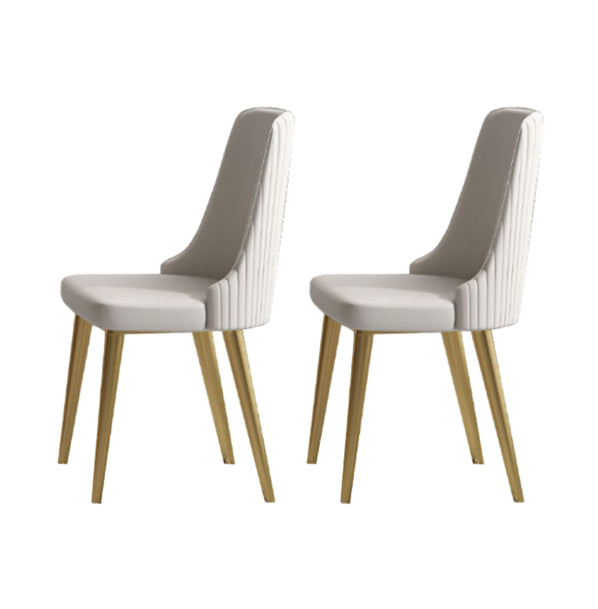 1/2/5/7 Pieces Luxury Dining Set Sintered Stone Top Dining Table with Leather Chairs 2 White Chairs Clearhalo 'Dining Room Sets' 'Dining Tables & Seating' 'dining_room_set' 'furn' 'furn_dining_room_set' 'Furniture' 'furniture_dining_room_set' 'Kitchen & Dining Furniture' 4954075