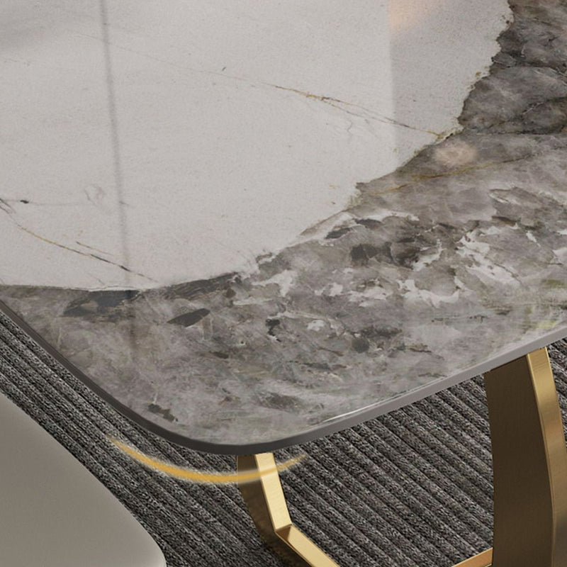 1/2/5/7 Pieces Luxury Dining Set Sintered Stone Top Dining Table with Leather Chairs Clearhalo 'Dining Room Sets' 'Dining Tables & Seating' 'dining_room_set' 'furn' 'furn_dining_room_set' 'Furniture' 'furniture_dining_room_set' 'Kitchen & Dining Furniture' 4954082