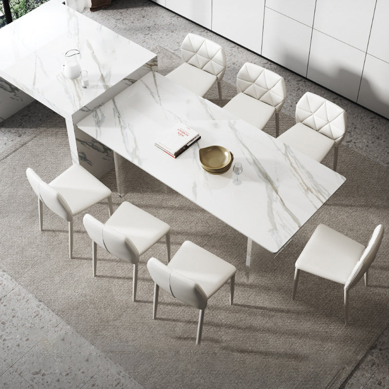 1/4/5/6/7/8 Pcs Dining Chairs Set Sintered Stone Dining Room Set 8 Pieces: Table, 7 Chairs Clearhalo 'Dining Room Sets' 'Dining Tables & Seating' 'dining_room_set' 'furn' 'furn_dining_room_set' 'Furniture' 'furniture_dining_room_set' 'Kitchen & Dining Furniture' 4954095