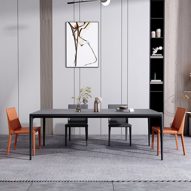 Modern 1/4/5/6/7 Pieces Dinette Set with Grey Sintered Stone Rectangle Dining Table Set 5 Pieces: Table, 4 Chairs Clearhalo 'Dining Room Sets' 'Dining Tables & Seating' 'dining_room_set' 'furn' 'furn_dining_room_set' 'Furniture' 'furniture_dining_room_set' 'Kitchen & Dining Furniture' 4954128
