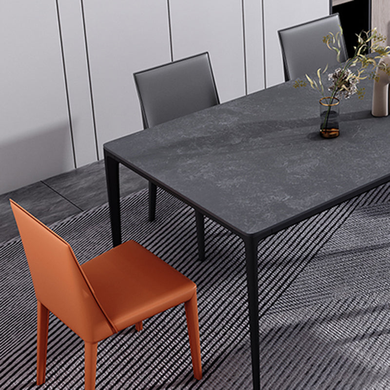 Modern 1/4/5/6/7 Pieces Dinette Set with Grey Sintered Stone Rectangle Dining Table Set Clearhalo 'Dining Room Sets' 'Dining Tables & Seating' 'dining_room_set' 'furn' 'furn_dining_room_set' 'Furniture' 'furniture_dining_room_set' 'Kitchen & Dining Furniture' 4954133