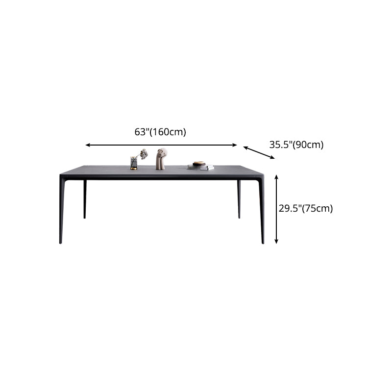 Modern 1/4/5/6/7 Pieces Dinette Set with Grey Sintered Stone Rectangle Dining Table Set Clearhalo 'Dining Room Sets' 'Dining Tables & Seating' 'dining_room_set' 'furn' 'furn_dining_room_set' 'Furniture' 'furniture_dining_room_set' 'Kitchen & Dining Furniture' 4954138