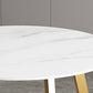 Glam 1/7 Pieces Dining Set Circular Stone Dining Table for Dining Room Clearhalo 'Dining Room Sets' 'Dining Tables & Seating' 'dining_room_set' 'furn' 'furn_dining_room_set' 'Furniture' 'furniture_dining_room_set' 'Kitchen & Dining Furniture' 4954146