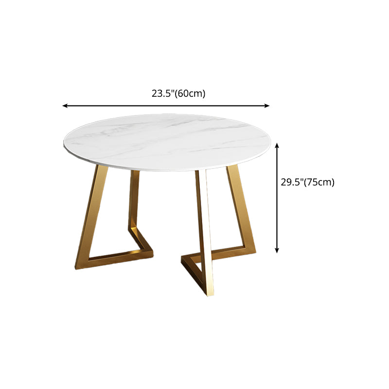 Glam 1/7 Pieces Dining Set Circular Stone Dining Table for Dining Room Clearhalo 'Dining Room Sets' 'Dining Tables & Seating' 'dining_room_set' 'furn' 'furn_dining_room_set' 'Furniture' 'furniture_dining_room_set' 'Kitchen & Dining Furniture' 4954156