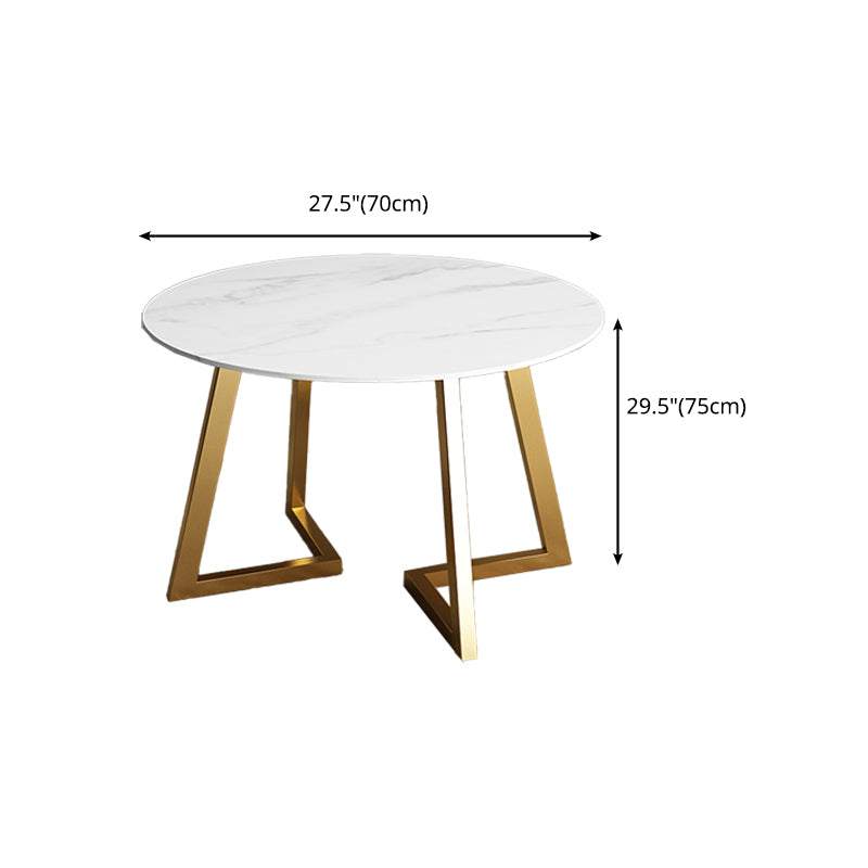 Glam 1/7 Pieces Dining Set Circular Stone Dining Table for Dining Room Clearhalo 'Dining Room Sets' 'Dining Tables & Seating' 'dining_room_set' 'furn' 'furn_dining_room_set' 'Furniture' 'furniture_dining_room_set' 'Kitchen & Dining Furniture' 4954157