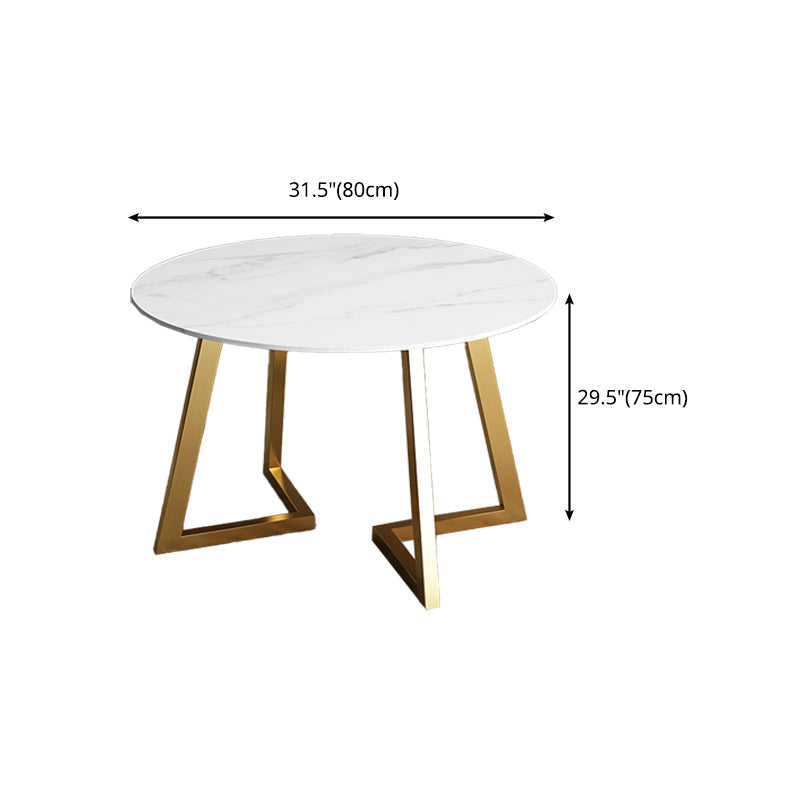 Glam 1/7 Pieces Dining Set Circular Stone Dining Table for Dining Room Clearhalo 'Dining Room Sets' 'Dining Tables & Seating' 'dining_room_set' 'furn' 'furn_dining_room_set' 'Furniture' 'furniture_dining_room_set' 'Kitchen & Dining Furniture' 4954158