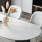 Metal Contemporary Free Form Dining Table Sintered Stone Table with 3 Legs Clearhalo 'Dining Tables & Seating' 'Dining Tables' 'dining_table' 'furn' 'furn_dining_table' 'Furniture' 'furniture_dining_table' 'Kitchen & Dining Furniture' 'kitchen' 'kitchen_dining_table' 4954170