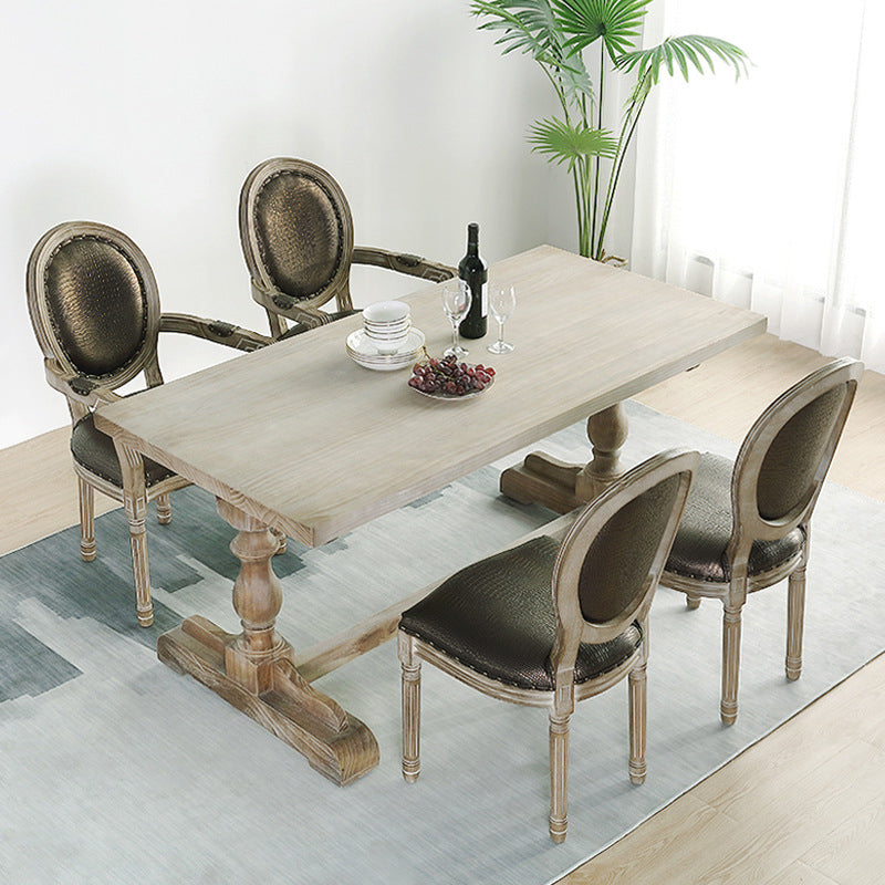 Solid Wood Dining Table Modern Rectangular Table with Trestle Base 70.9"L x 31.5"W x 29.5"H Without Chairs Clearhalo 'Dining Tables & Seating' 'Dining Tables' 'dining_table' 'furn' 'furn_dining_table' 'Furniture' 'furniture_dining_table' 'Kitchen & Dining Furniture' 'kitchen' 'kitchen_dining_table' 4954182