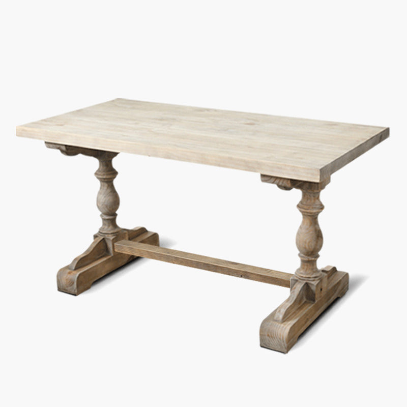 Solid Wood Dining Table Modern Rectangular Table with Trestle Base Without Chairs Clearhalo 'Dining Tables & Seating' 'Dining Tables' 'dining_table' 'furn' 'furn_dining_table' 'Furniture' 'furniture_dining_table' 'Kitchen & Dining Furniture' 'kitchen' 'kitchen_dining_table' 4954186