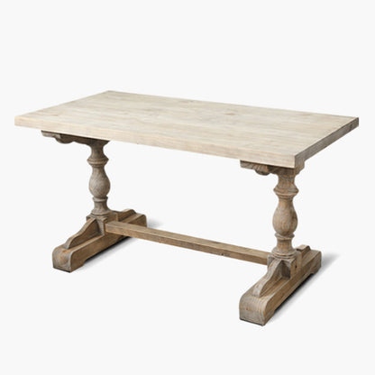 Solid Wood Dining Table Modern Rectangular Table with Trestle Base Without Chairs Clearhalo 'Dining Tables & Seating' 'Dining Tables' 'dining_table' 'furn' 'furn_dining_table' 'Furniture' 'furniture_dining_table' 'Kitchen & Dining Furniture' 'kitchen' 'kitchen_dining_table' 4954186