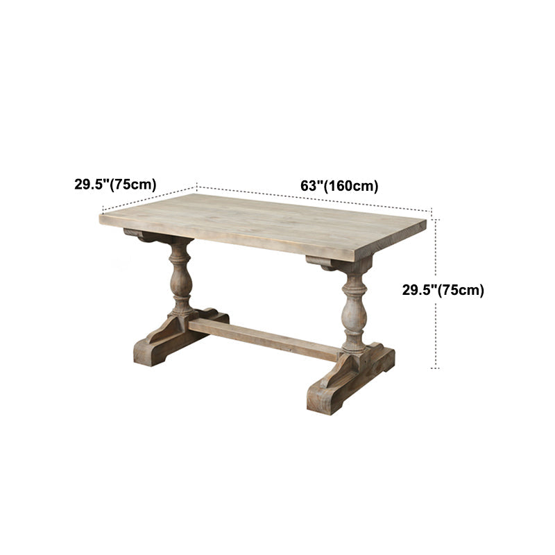 Solid Wood Dining Table Modern Rectangular Table with Trestle Base Clearhalo 'Dining Tables & Seating' 'Dining Tables' 'dining_table' 'furn' 'furn_dining_table' 'Furniture' 'furniture_dining_table' 'Kitchen & Dining Furniture' 'kitchen' 'kitchen_dining_table' 4954194
